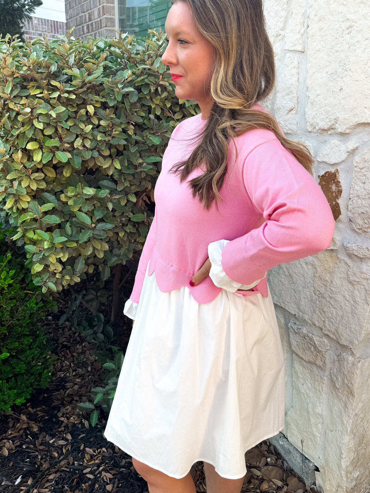 Jules Pink Color Block Dress