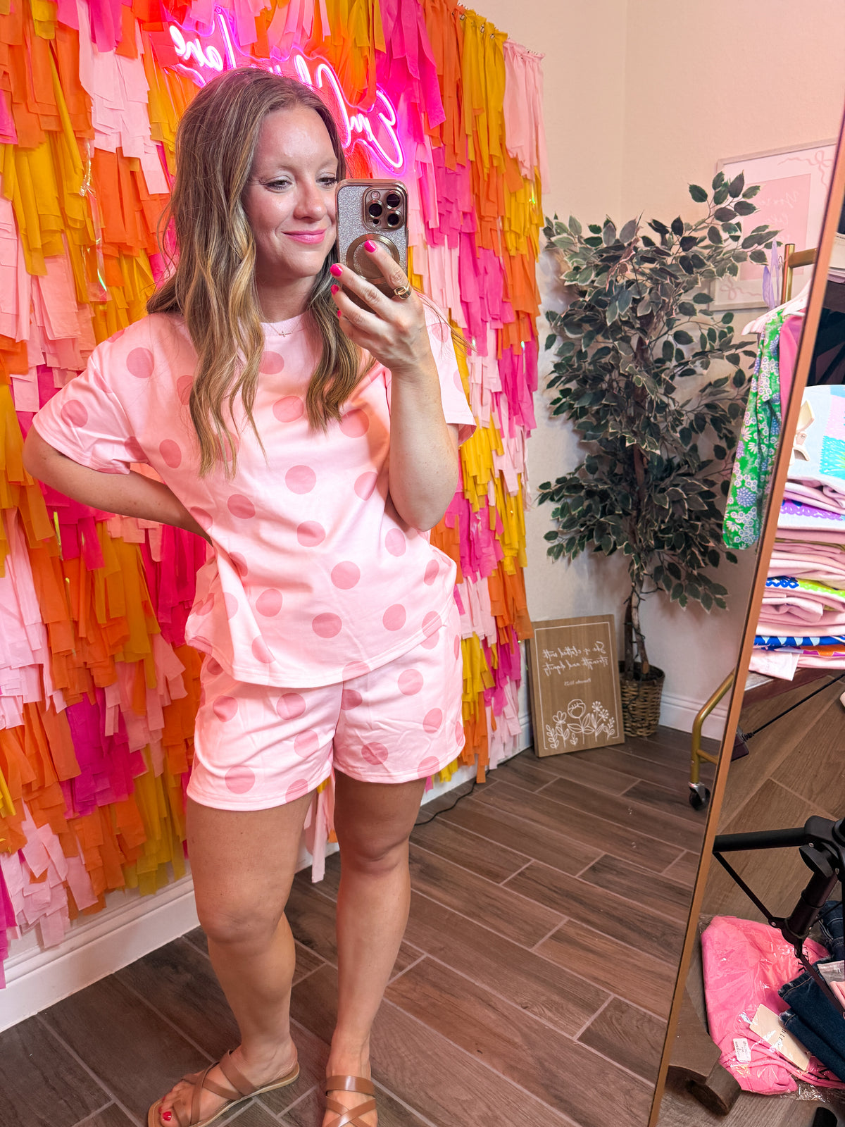 Oopsie Daisy Pink Polka Dot Set