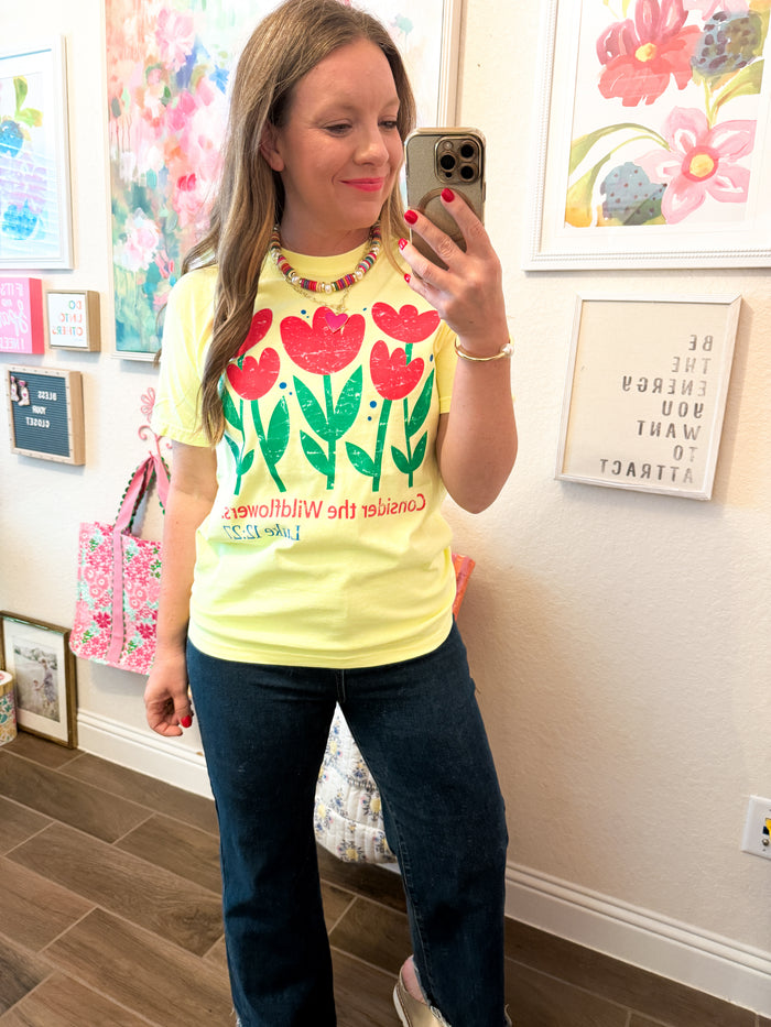 Consider the Wildflowers Comfort Colors Tee