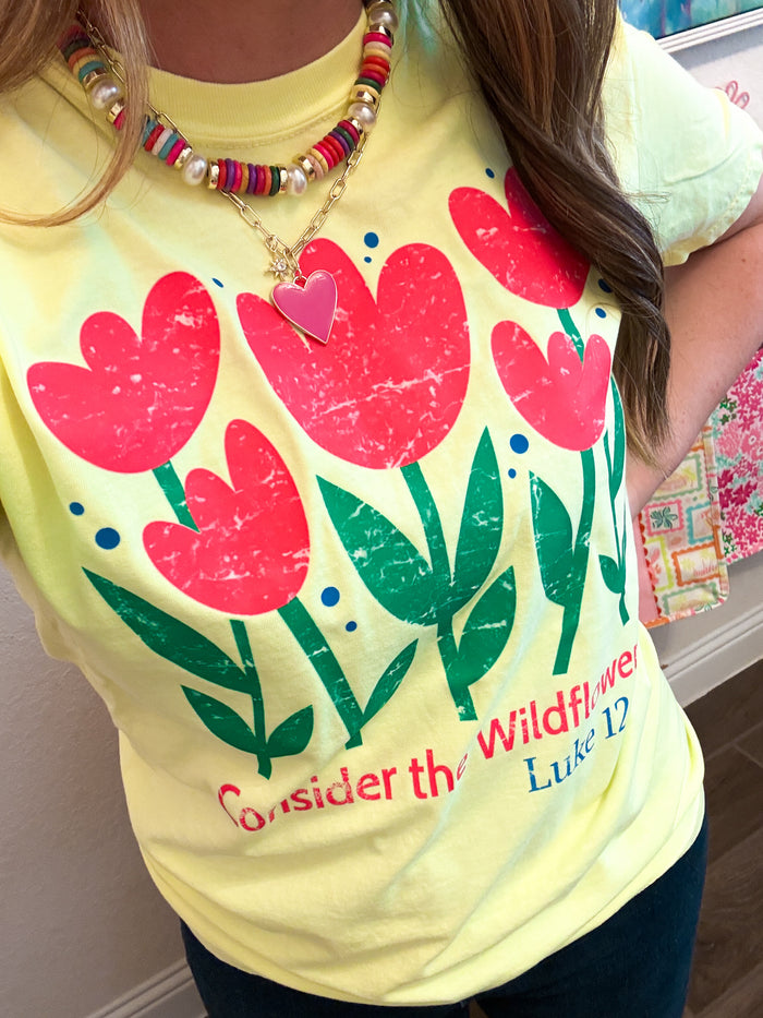 Consider the Wildflowers Comfort Colors Tee
