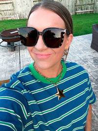 Gold Stitch Oversized Sunglasses (2Color Options)
