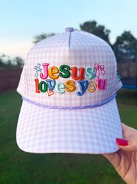 Jesus Loves You Embroidered Hat