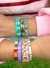 Ice Crystal Bracelets in Emerald