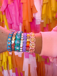 Golden Rainbow Tile Bracelet