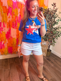 Patchwork Star Patriotic Tee