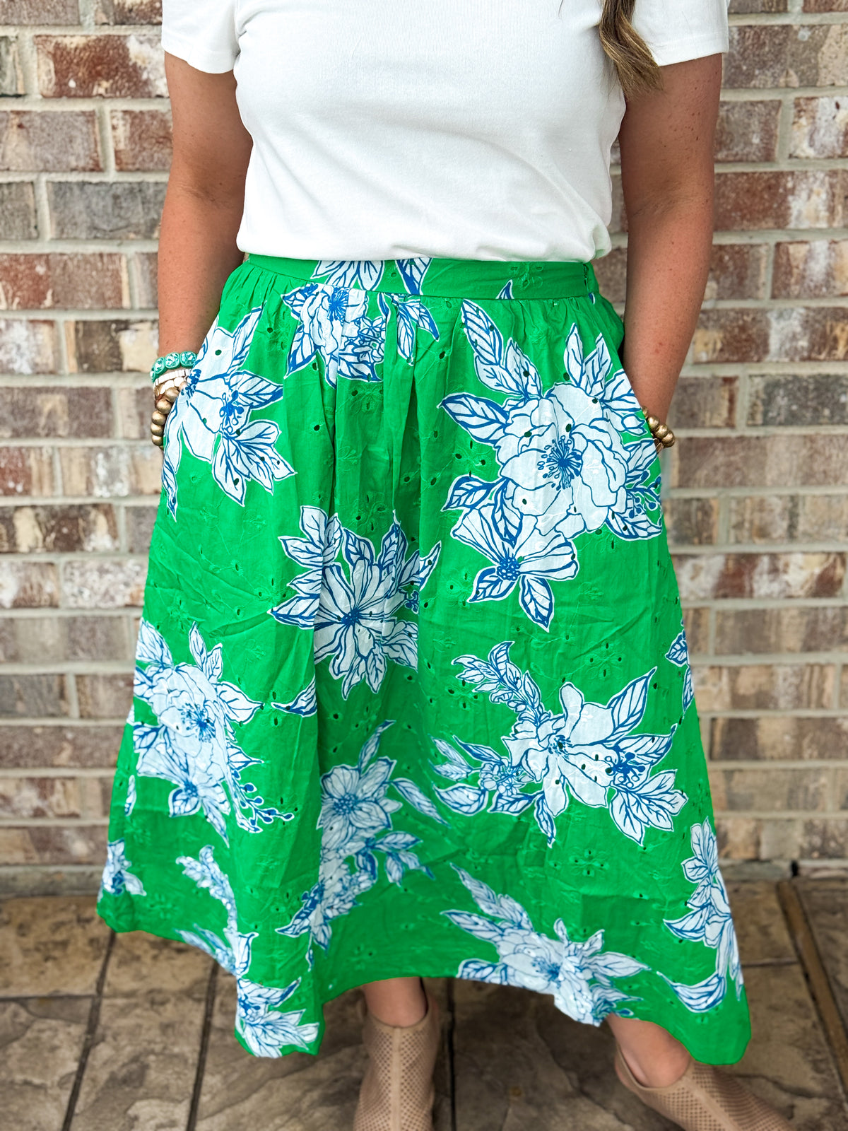 In Full Bloom Eyelet Skirt