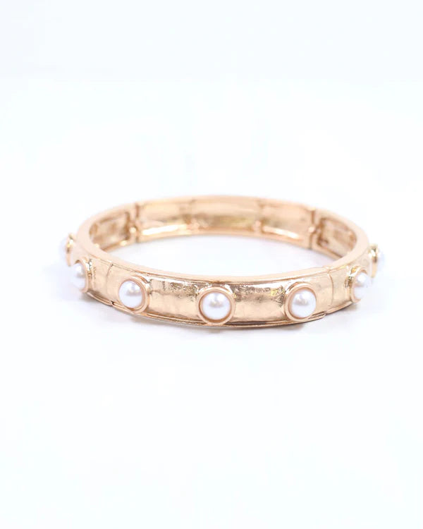 McKenna Pearl Stone Stretch Bracelet
