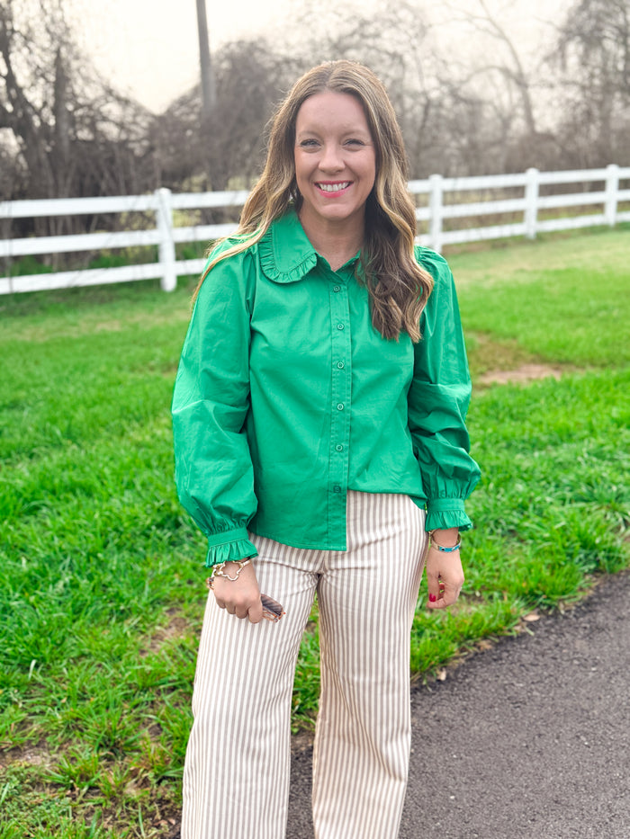 Tan Stripe Pants by Entro