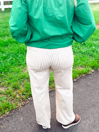 Tan Stripe Pants by Entro