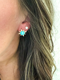 Triple Studs in Turquoise