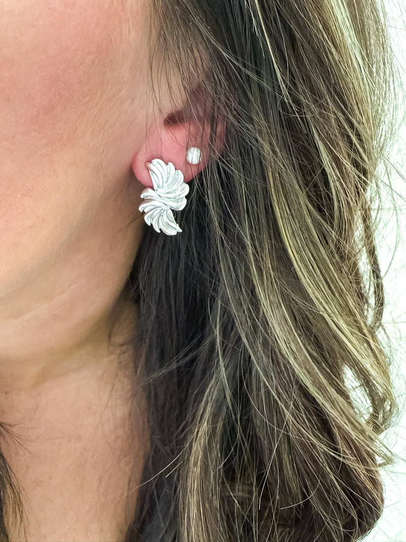 Pinwheel Earrings in Gold & Silver
