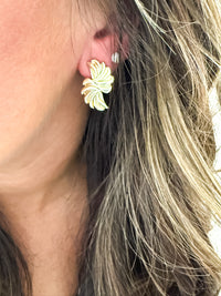 Pinwheel Earrings in Gold & Silver