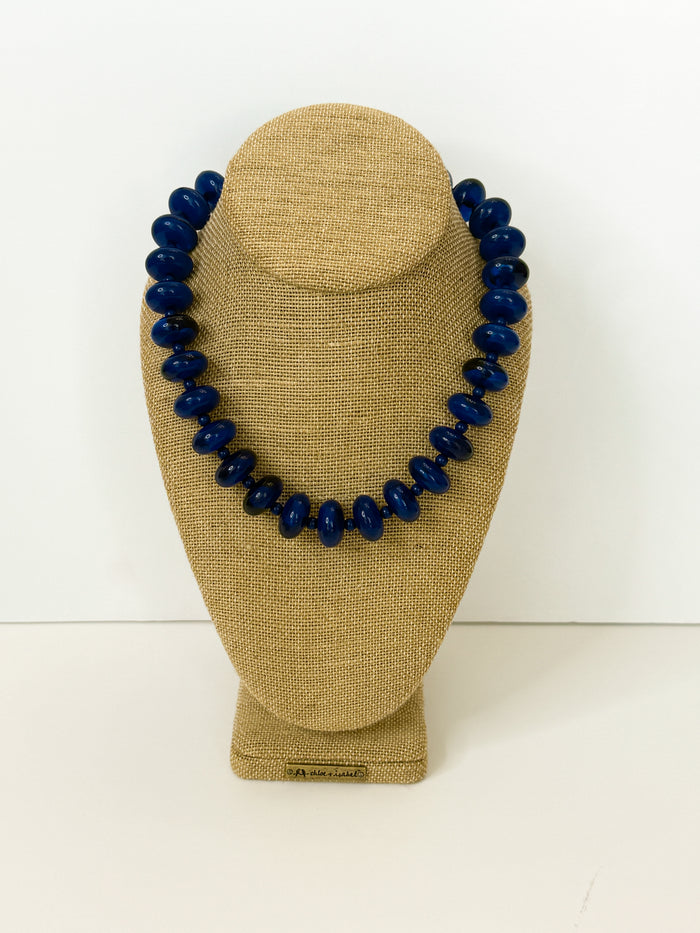 The Tide Chunky Necklace in Navy