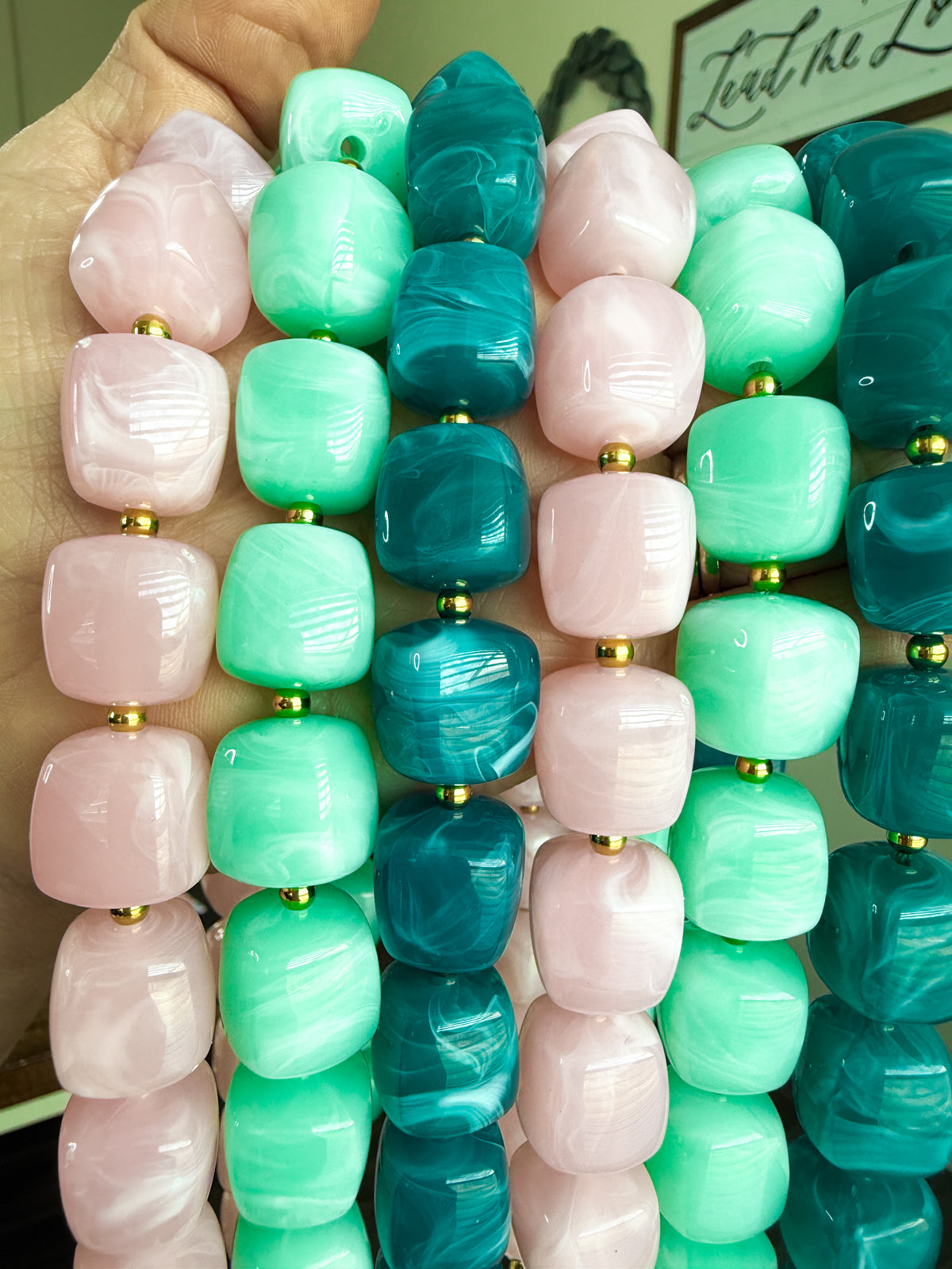 The Mint Green Beaded Necklace