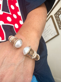 The Heirloom Gold and Pearl Cuff