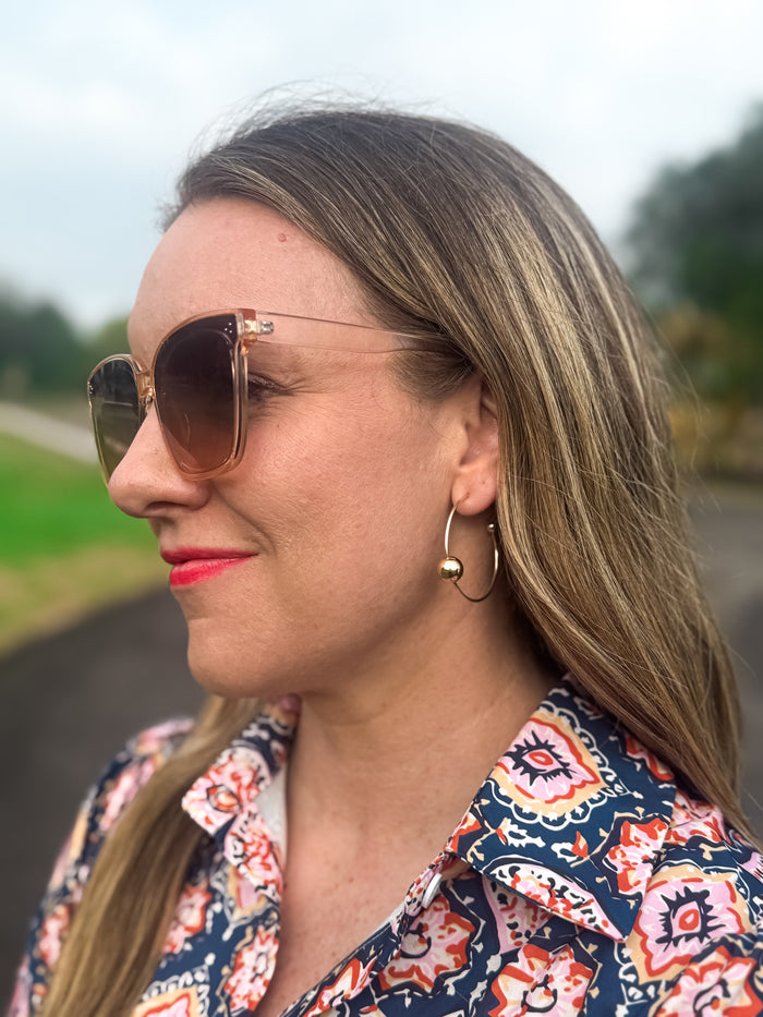 Dainty Gold Accent Hoops Earrings