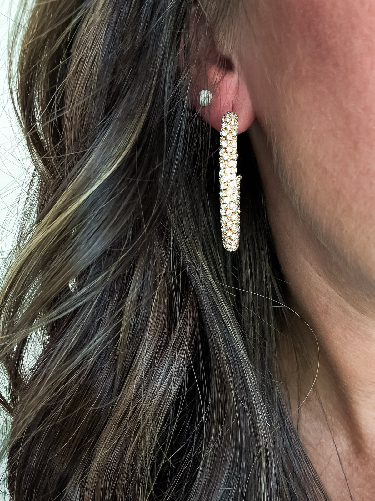 Sparkle Wrapped Gold Hoop Earrings - EmClaire Lane
