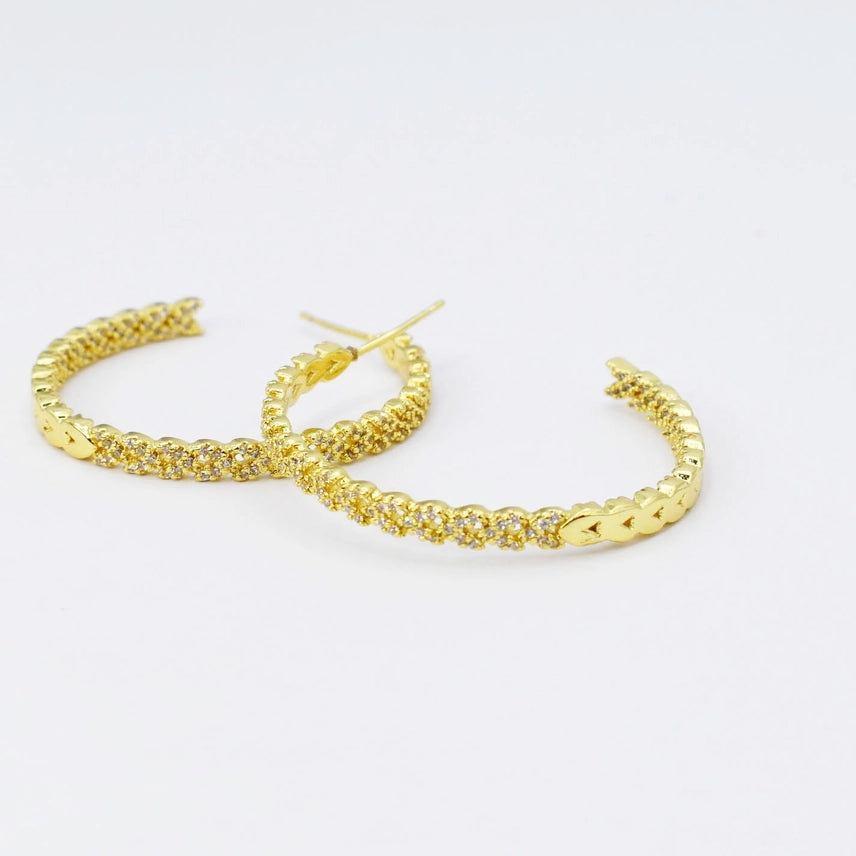 Golden Radiance Hoops