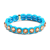Aspen Jewel Bracelet in Blue w/ Champagne Stones