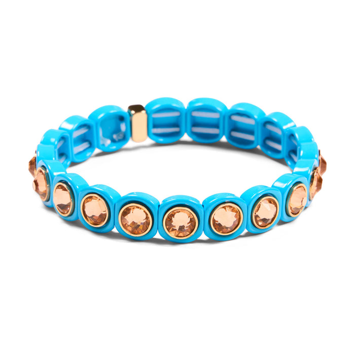 Aspen Jewel Bracelet in Blue w/ Champagne Stones