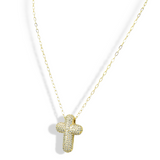 Faithful Glow Gold Cross Necklace