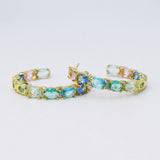 Pastel Dreams Colorful Stone Hoops