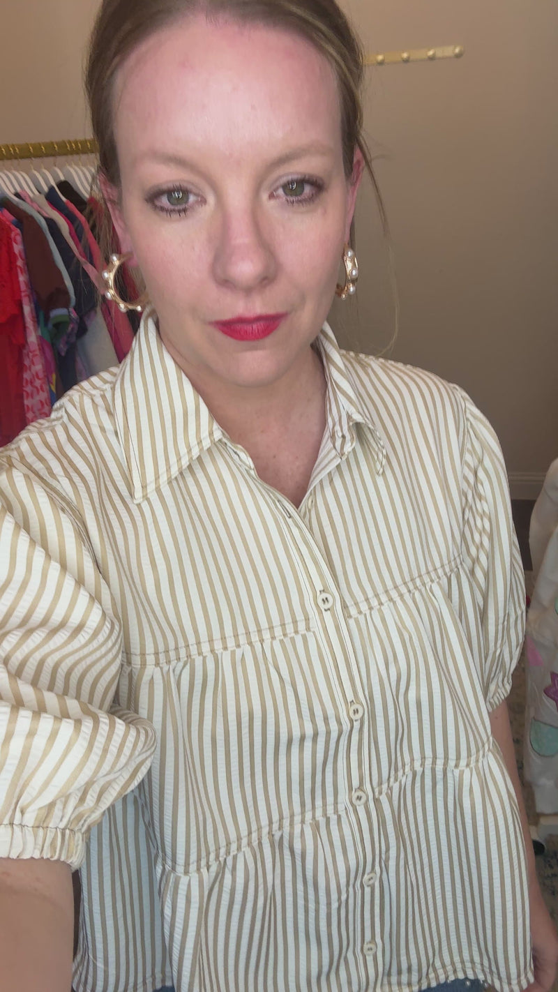 Sweet Light Taupe Long Sleeve Top