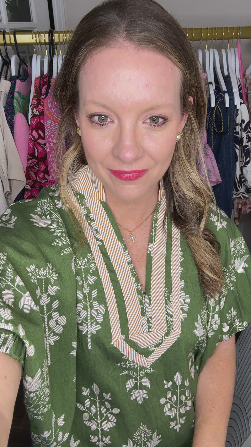 The Hallie Green Meadow Top