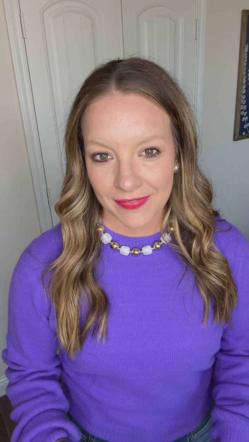 Lavender Kiss Cropped Sweater